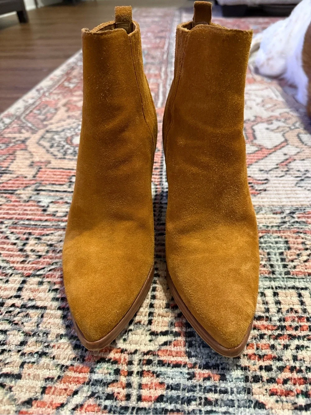 Marc Fisher Suede Block Heel Ankle Boots Size 7